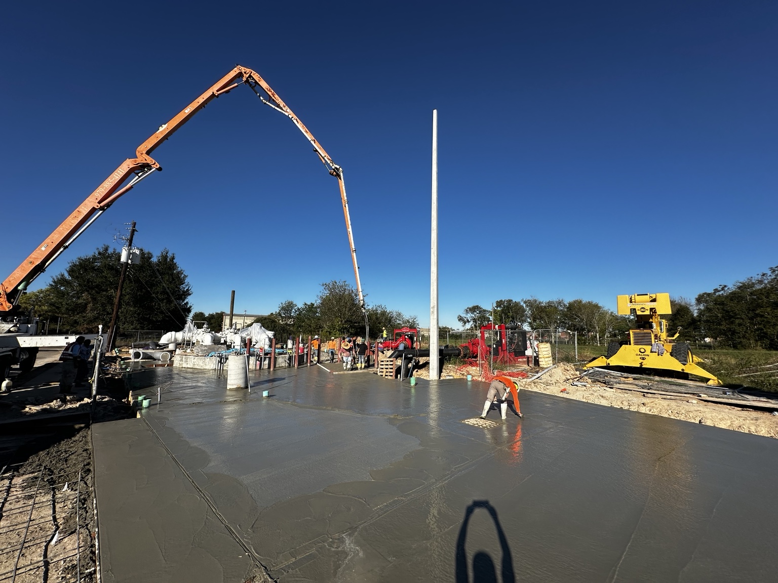 Commercial concrete pour