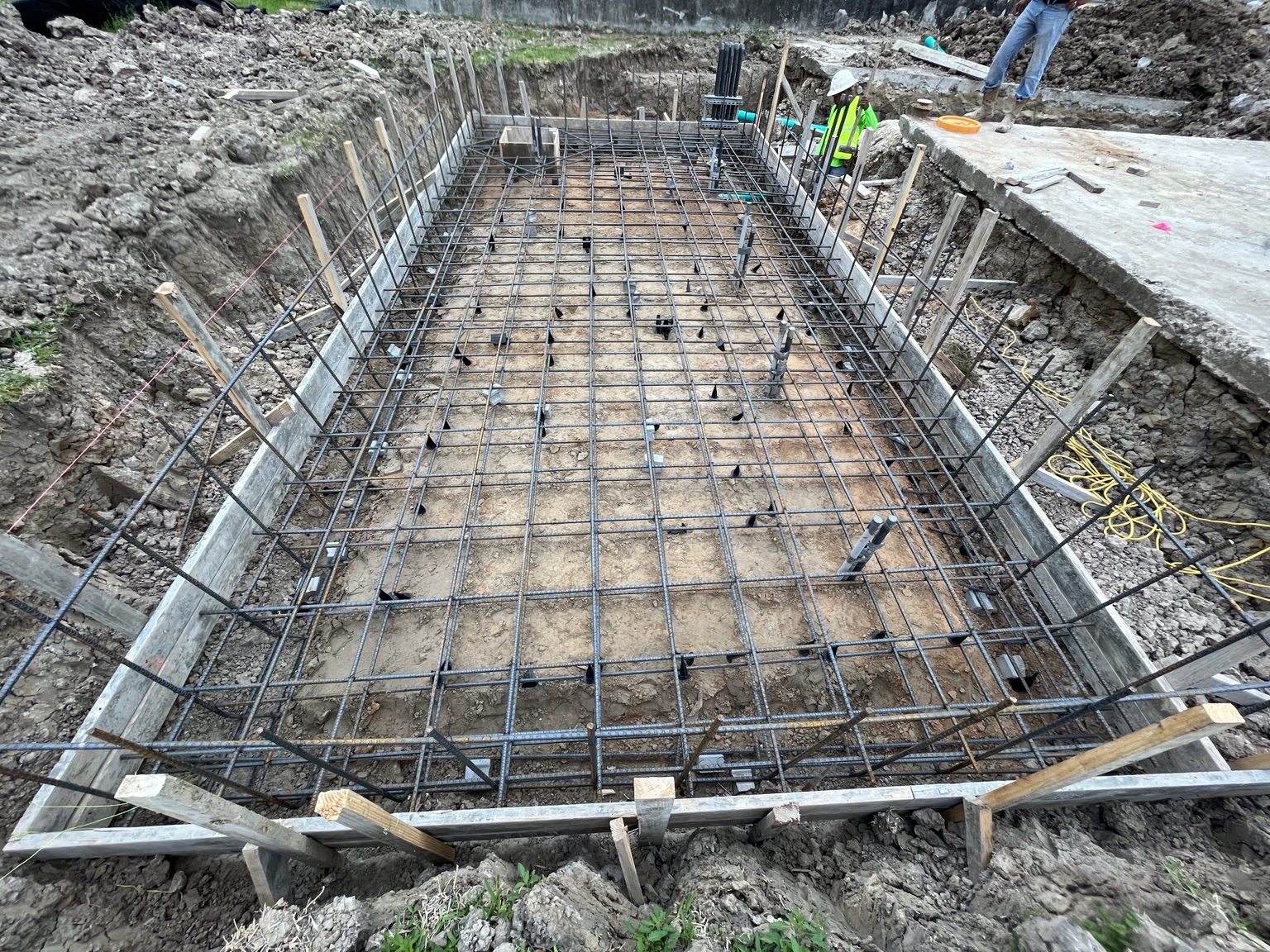Rebar foundation preparation